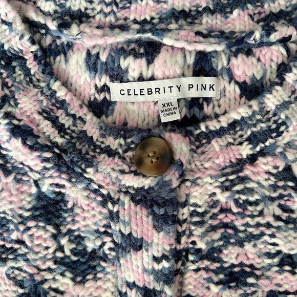 Celebrity Pink Multicolor Marled Cardigan Sweater - Picture 9 of 9